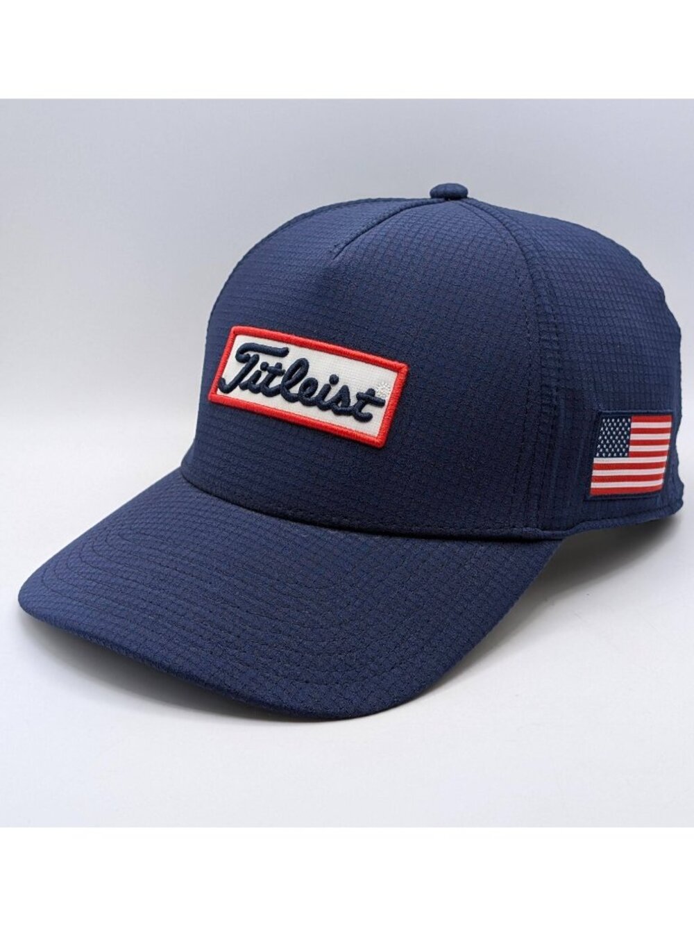 Titleist Golf Snapback Hat Cap USA Flag Navy Blue Unisex Clean Up Dad American